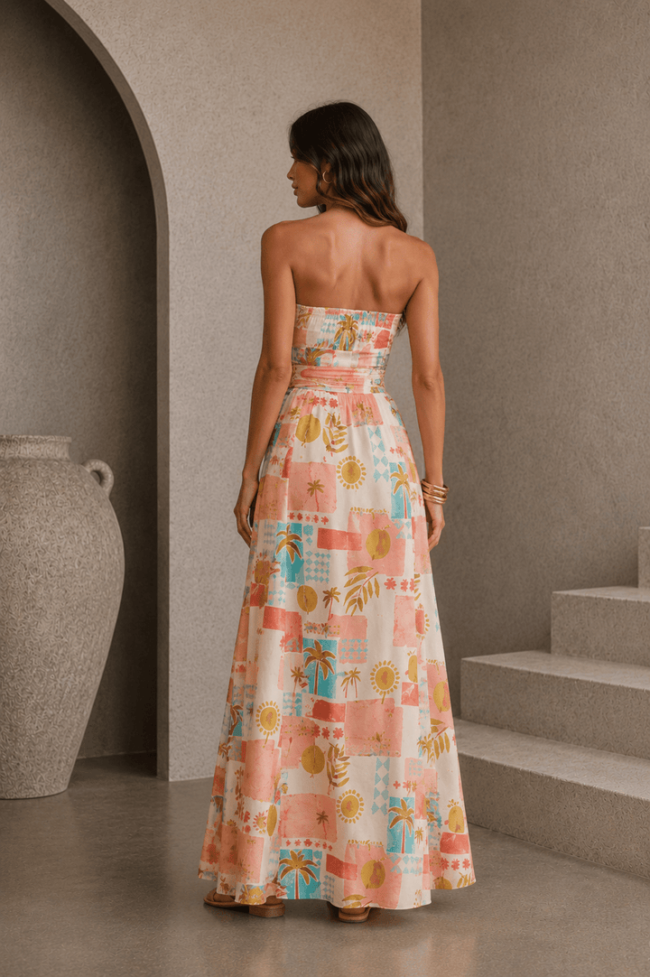 Moroccan Belt Strapless Maxi Dress - STYLED BY ALX COUTUREDresses