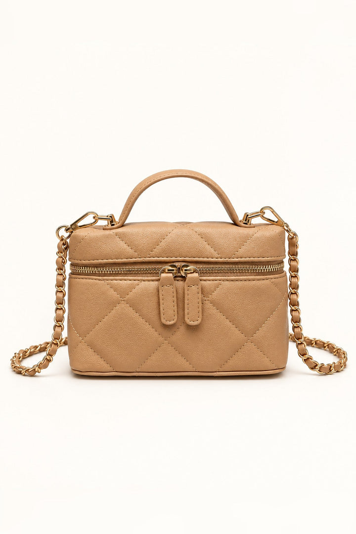 Natural Snow Quilted Crossbody Bag - STYLED BY ALX COUTUREHandbags