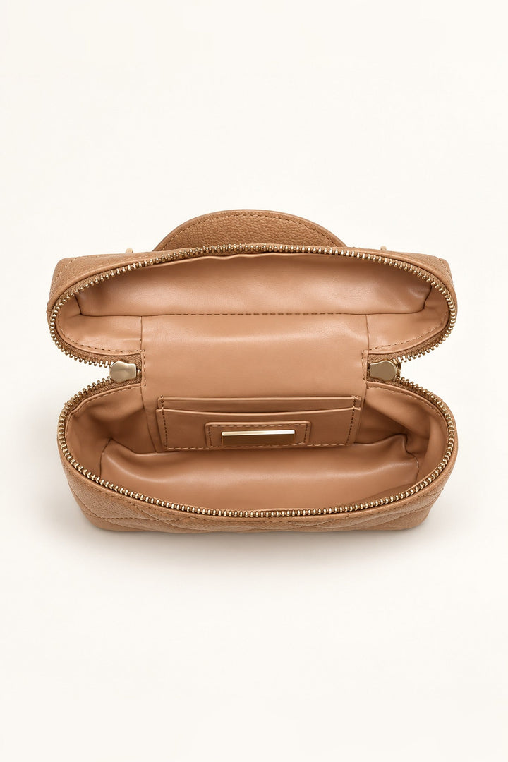 Natural Snow Quilted Crossbody Bag - STYLED BY ALX COUTUREHandbags