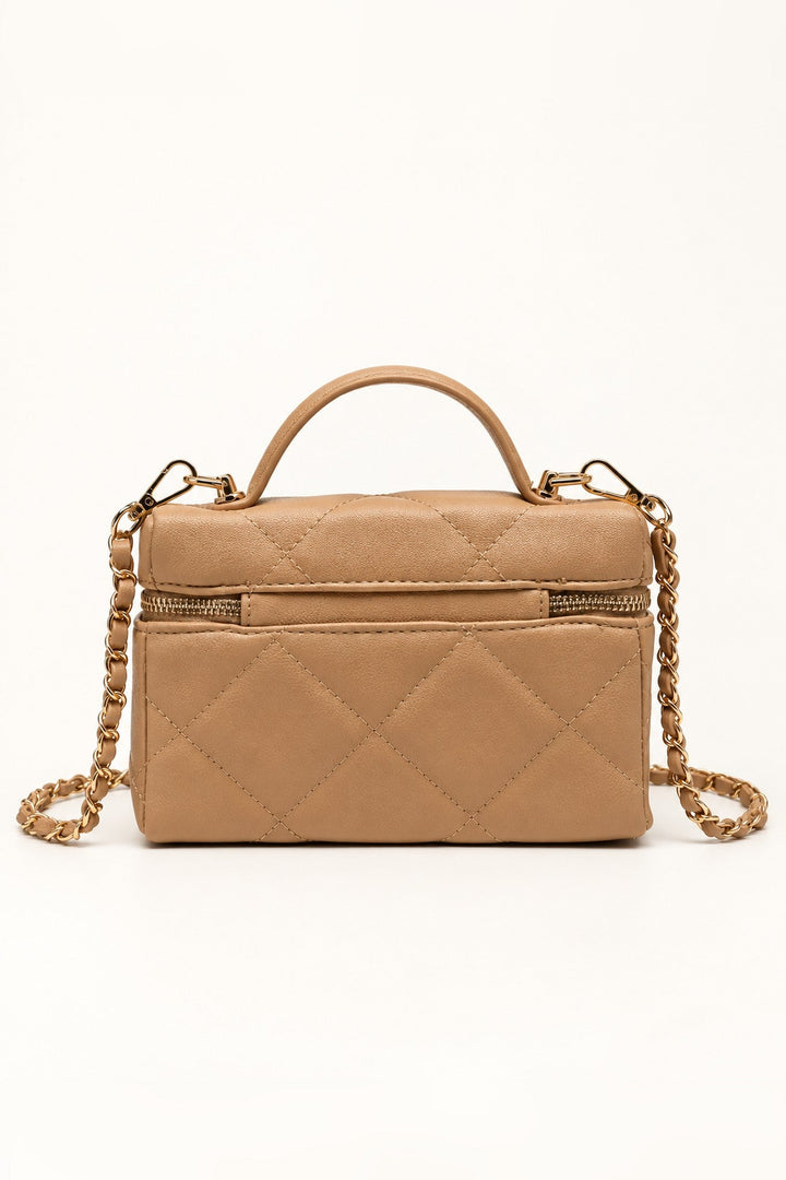 Natural Snow Quilted Crossbody Bag - STYLED BY ALX COUTUREHandbags