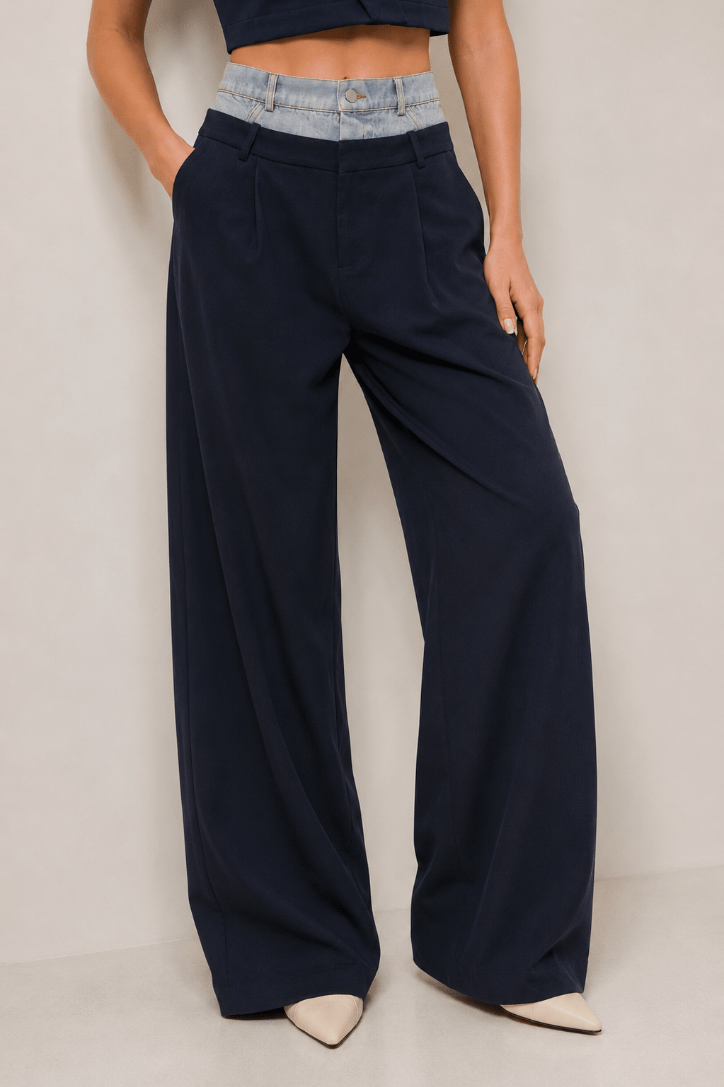 Navy Billie Trousers - STYLED BY ALX COUTUREPANTS