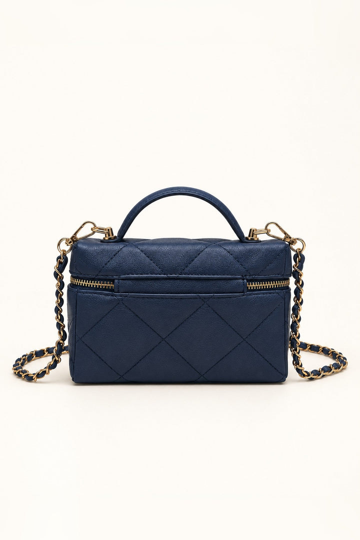 Navy Snow Quilted Crossbody - STYLED BY ALX COUTUREHandbags