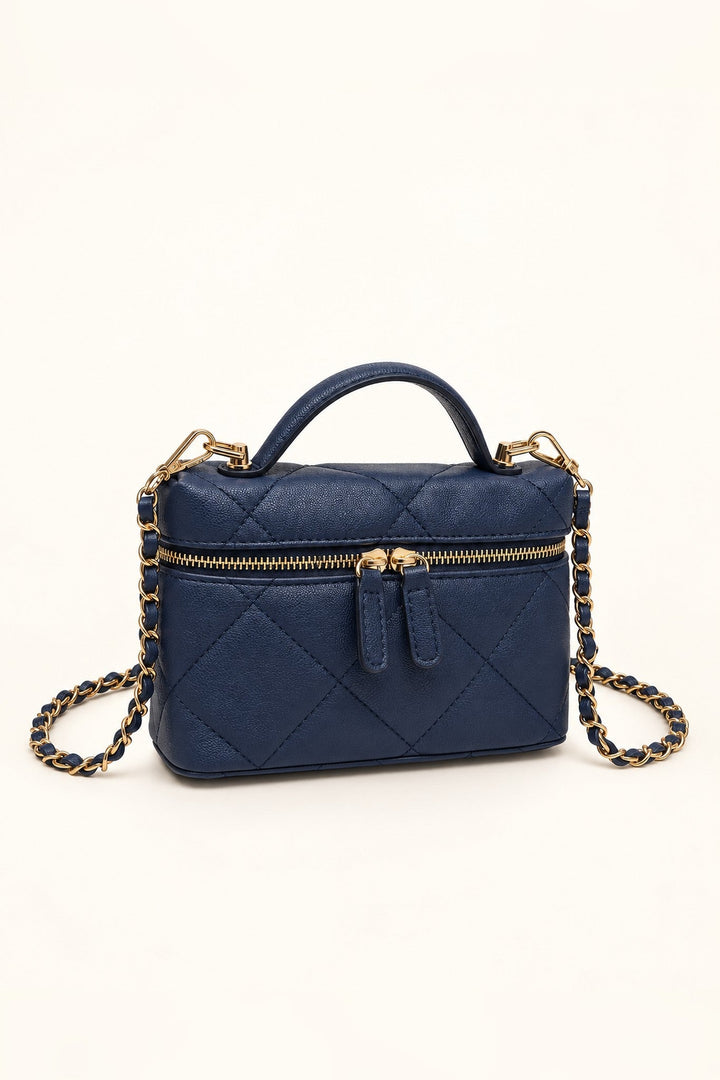 Navy Snow Quilted Crossbody - STYLED BY ALX COUTUREHandbags