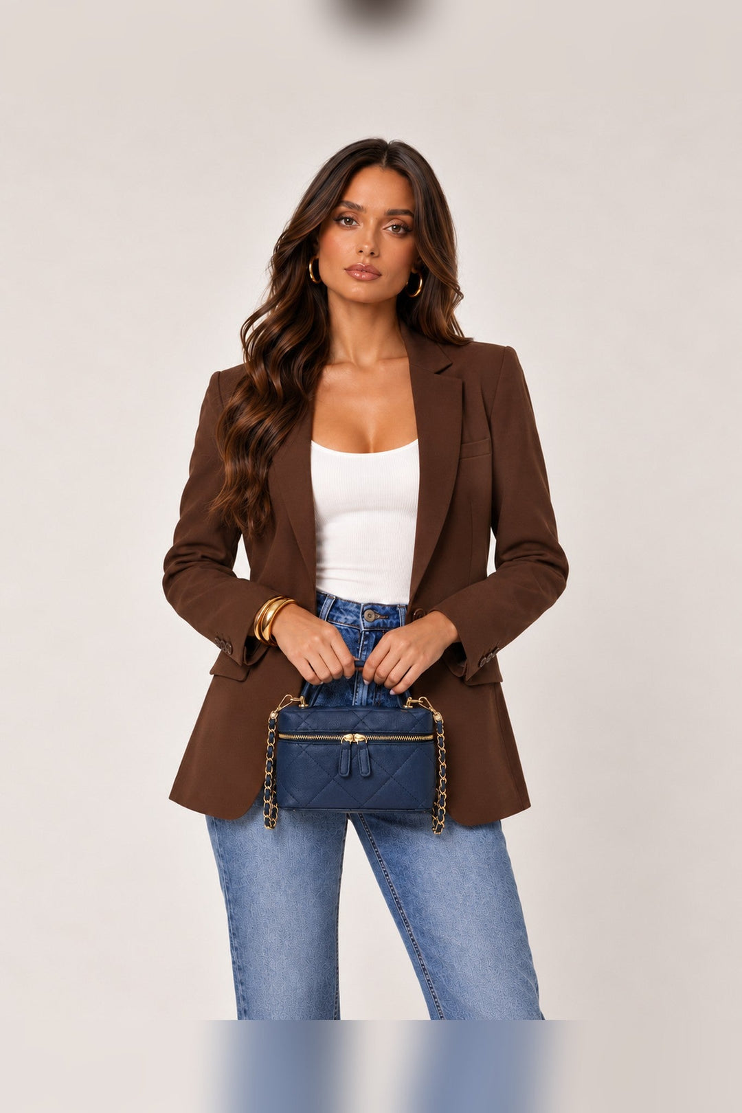 Navy Snow Quilted Crossbody - STYLED BY ALX COUTUREHandbags