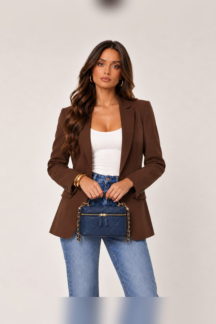 Navy Snow Quilted Crossbody - STYLED BY ALX COUTUREHandbags