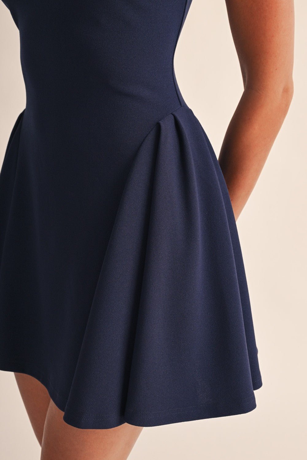 Navy Vivienne Pleated Mini Dress - STYLED BY ALX COUTUREDresses