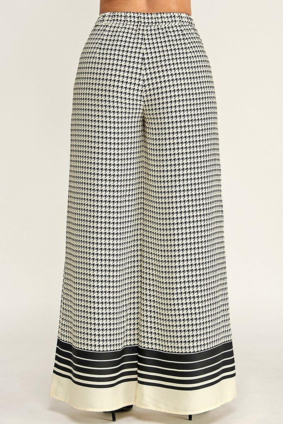 Off White Black Checkered Palazzo Pants - STYLED BY ALX COUTUREPants