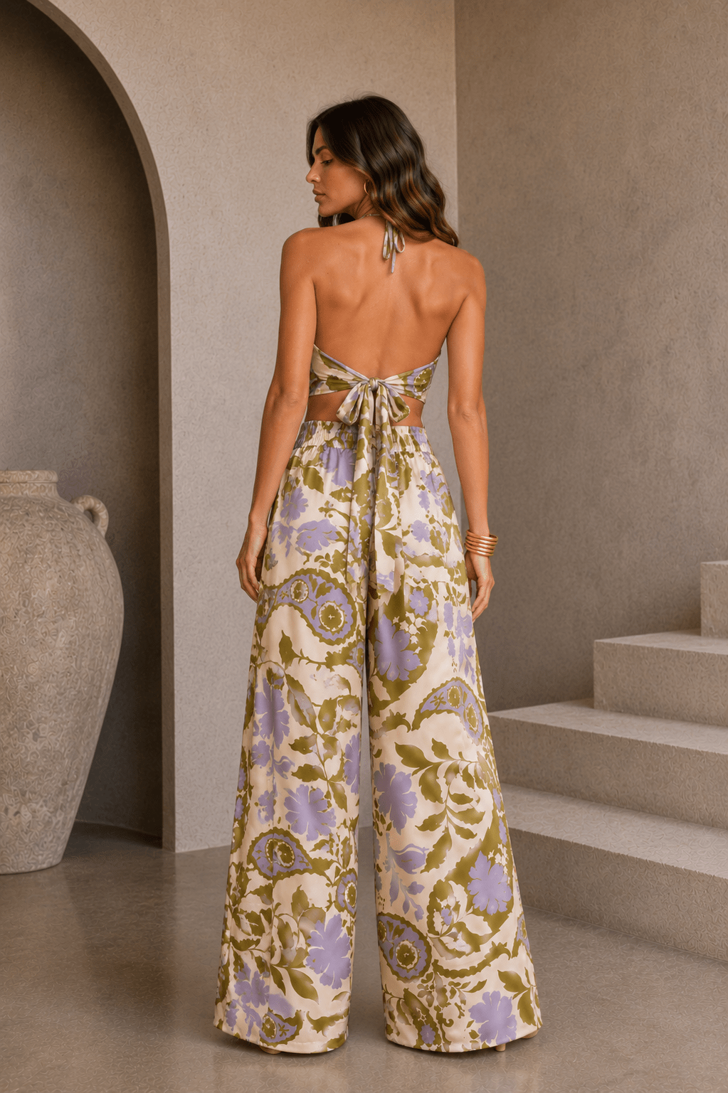 Olive & Lavender Paisley Floral Pants - STYLED BY ALX COUTUREPANTS