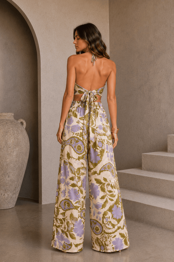 Olive & Lavender Paisley Floral Pants - STYLED BY ALX COUTUREPANTS