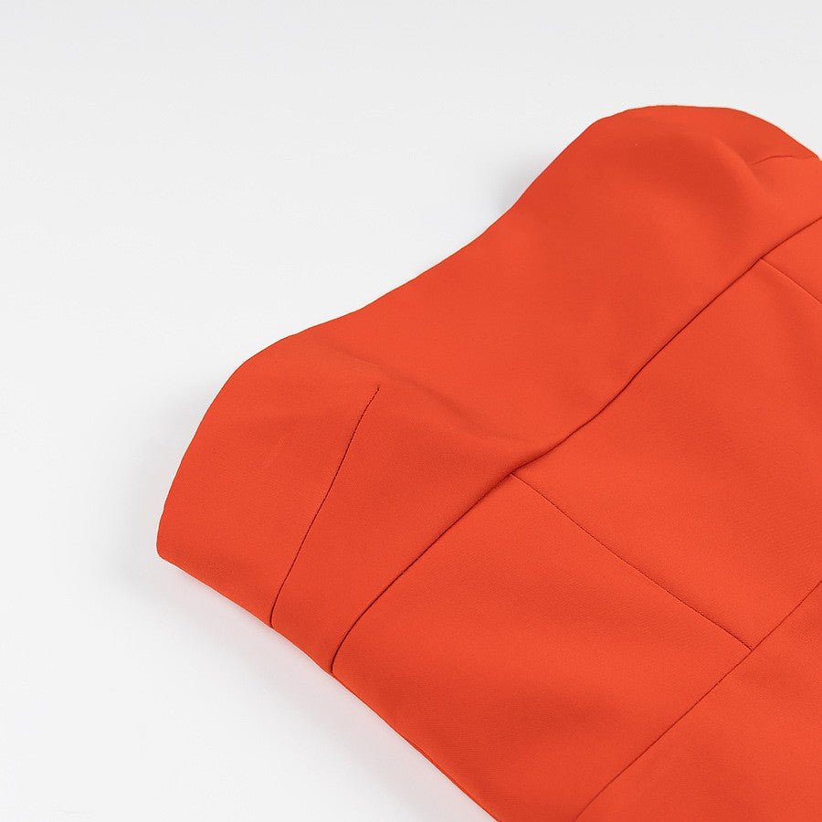 Orange Strapless Mini Dress - STYLED BY ALX COUTUREDresses