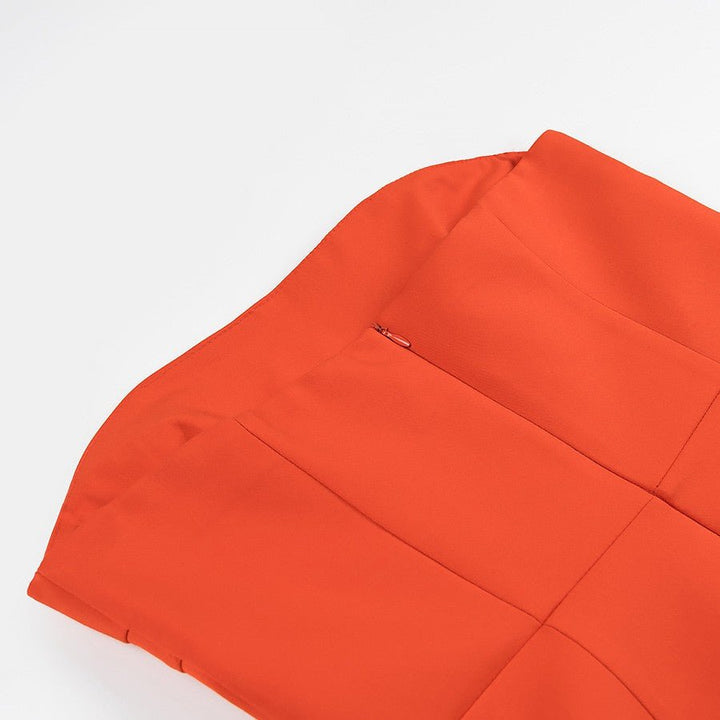 Orange Strapless Mini Dress - STYLED BY ALX COUTUREDresses