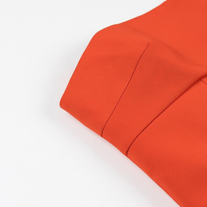 Orange Strapless Mini Dress - STYLED BY ALX COUTUREDresses