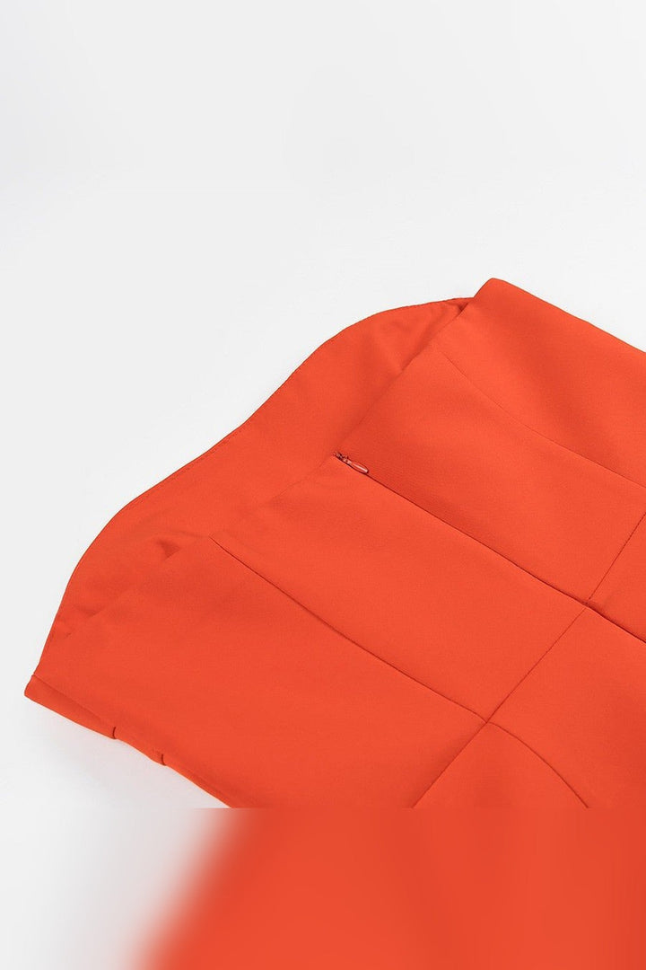 Orange Strapless Mini Party Dress - STYLED BY ALX COUTUREDresses