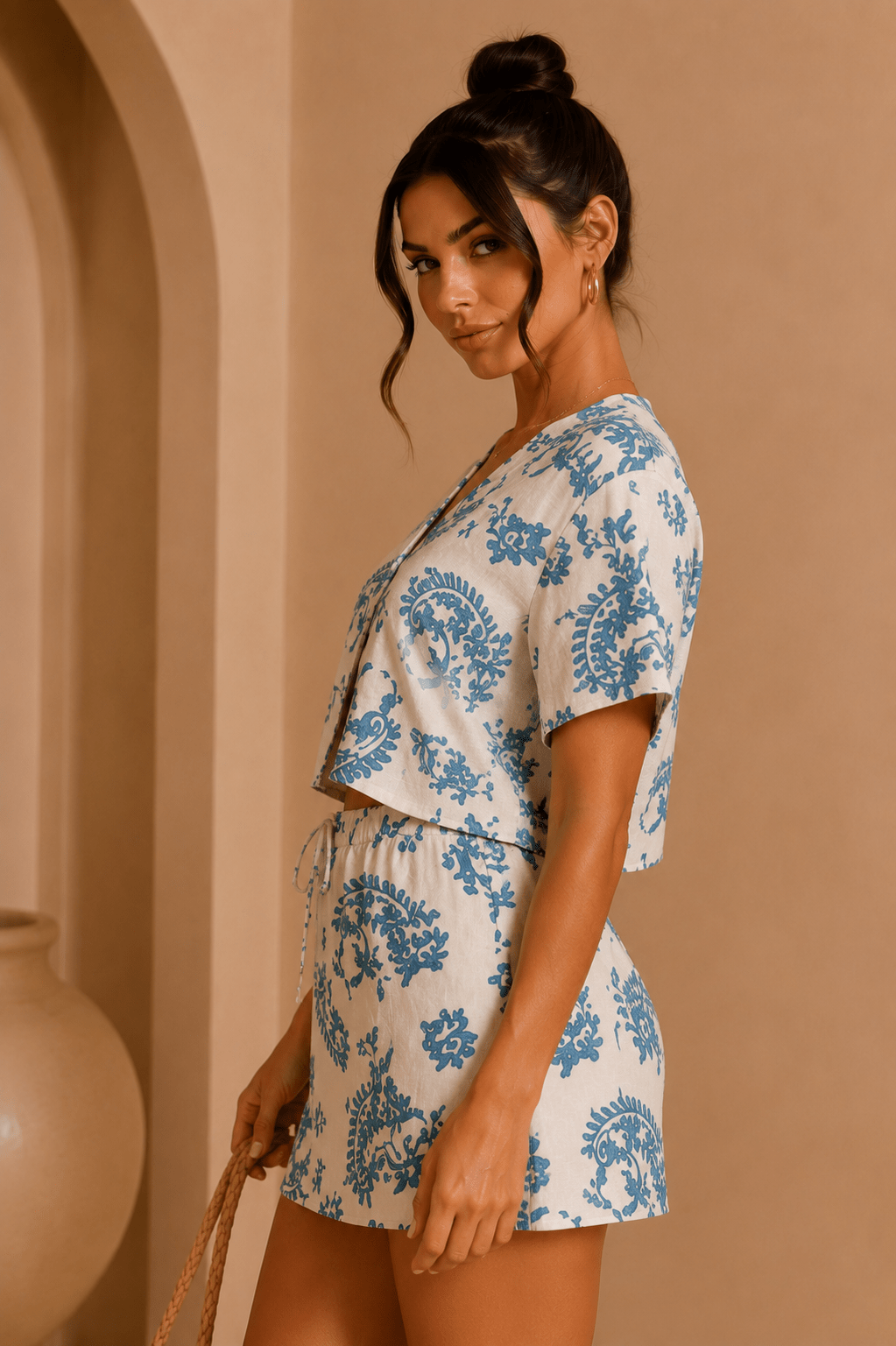 Paisley Top And Mini Skirt Set - STYLED BY ALX COUTUREOutfit Sets