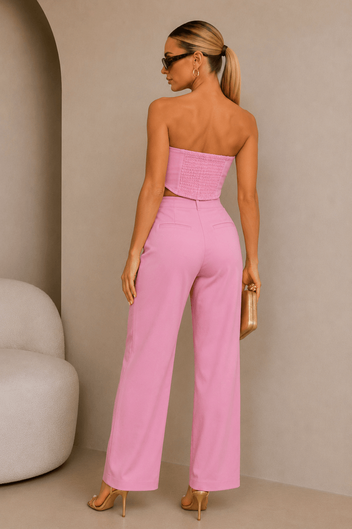 Pink Corset Pant Set - STYLED BY ALX COUTUREOutfit Sets