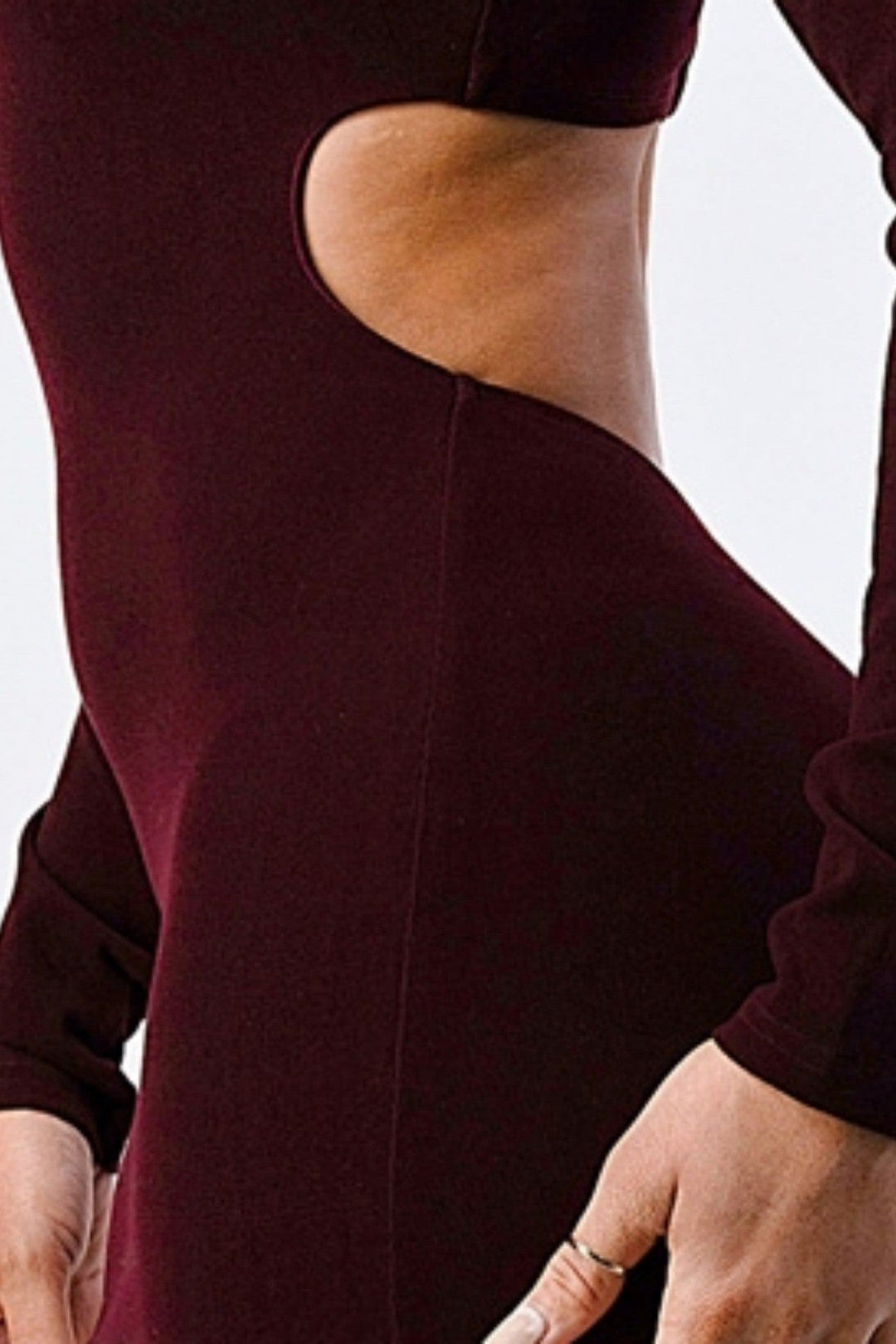 Plum Square Neck Cutout Bodycon Mini Dress - STYLED BY ALX COUTUREDresses