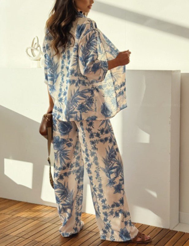 Printed Long - sleeved Tops And Trousers Suits - STYLED BY ALX COUTUREOutfit Sets