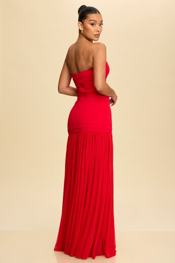 Red Tube Maxi Formal Dress STYLED BY ALX COUTURE Red Tube Maxi Formal Dress STYLED BY ALX COUTURE