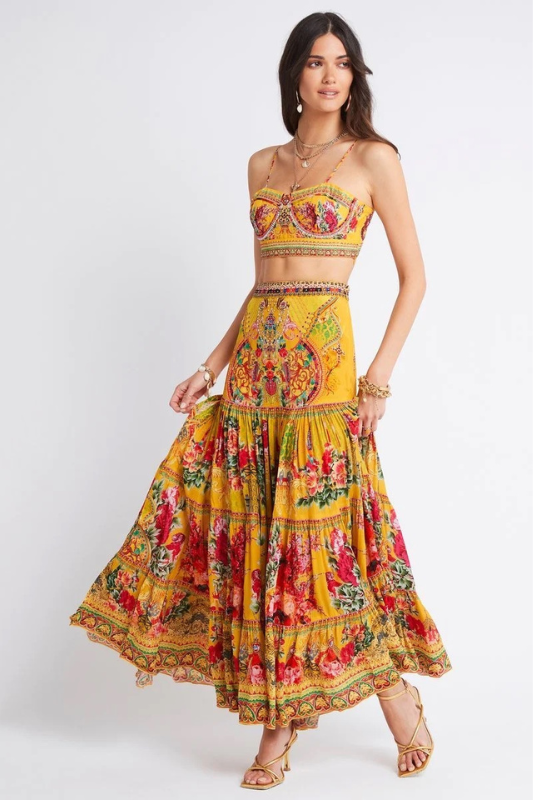 STYLED BY ALX COUTURE MIAMI BOUTIQUE Yellow Endless Summer Maxi Skirt