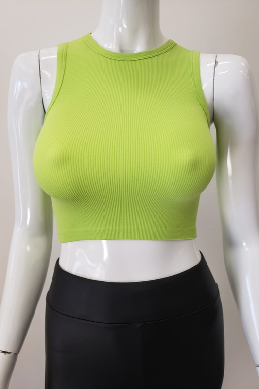 STYLED BY ALX COUTURE MIAMI BOUTIQUE Ribbed Sleeveless Crop Top