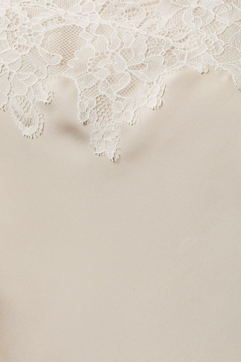 Sage White Lace Trim Asymmetrical Satin Cami Top - STYLED BY ALX COUTURETops