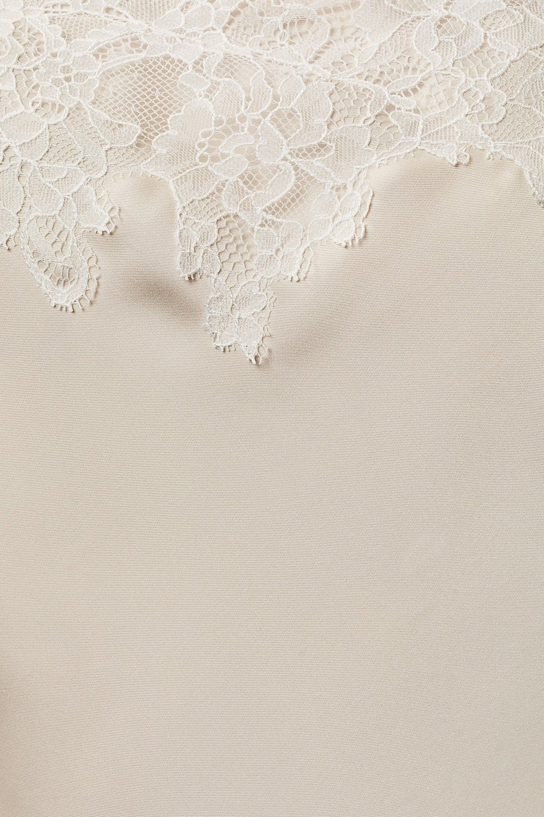 Sage White Lace Trim Asymmetrical Satin Cami Top - STYLED BY ALX COUTURETops