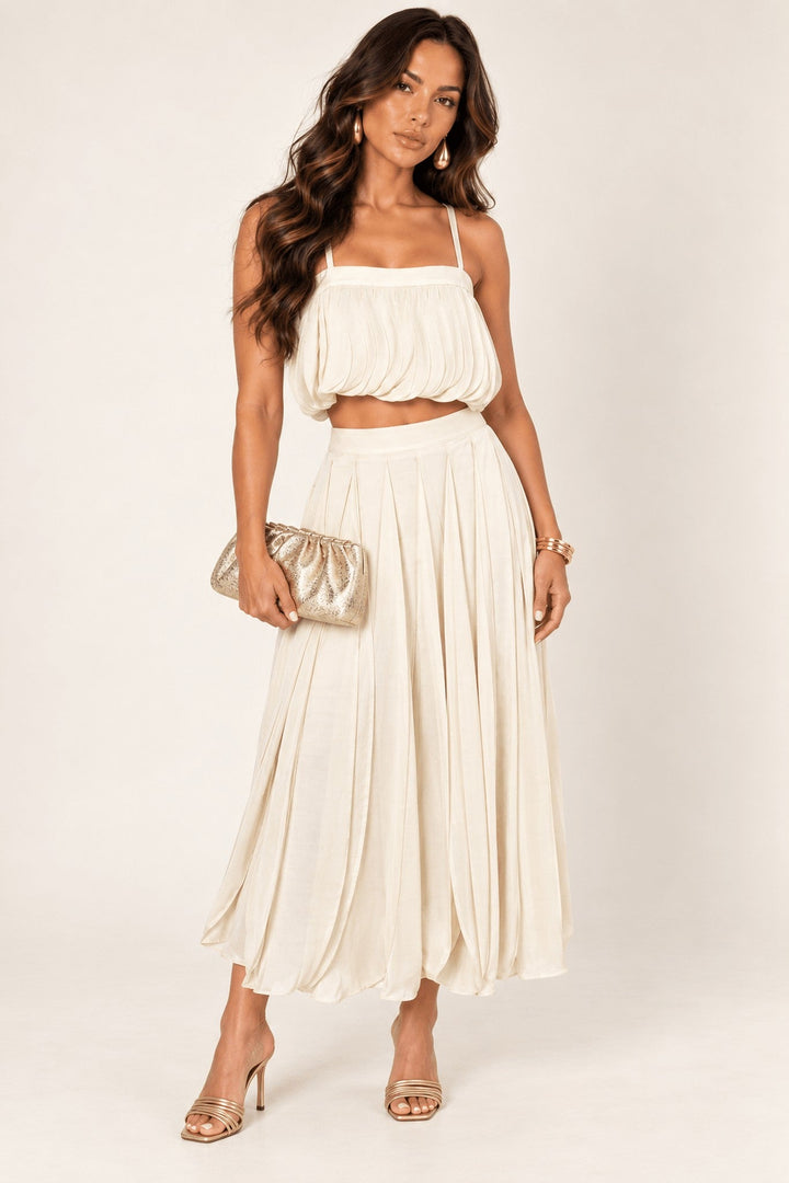 Sand Petal Layer Skirt Set - STYLED BY ALX COUTUREOutfit Sets