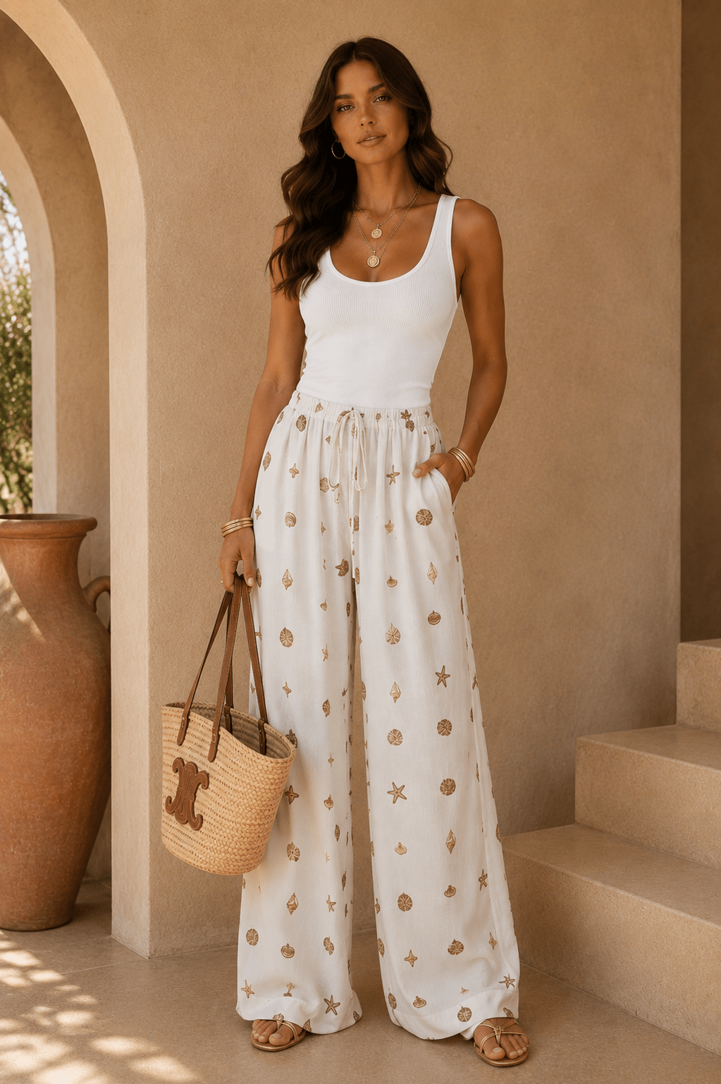 Shells Wide Leg Pants - STYLED BY ALX COUTUREOutfit Sets
