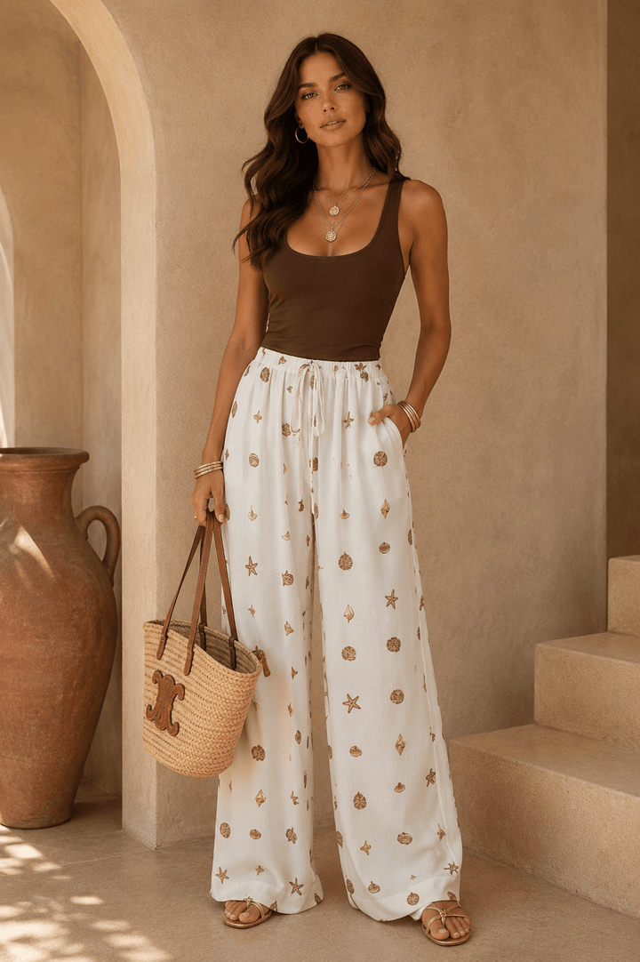 Shells Wide Leg Pants - STYLED BY ALX COUTUREOutfit Sets