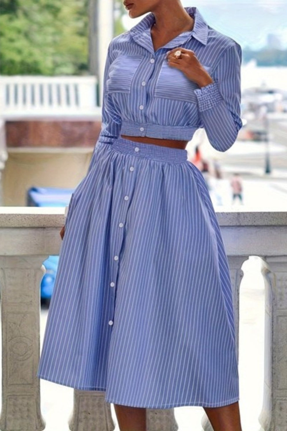 Shirt Tops And Skirts Two - piece Suit - STYLED BY ALX COUTUREOutfit Sets