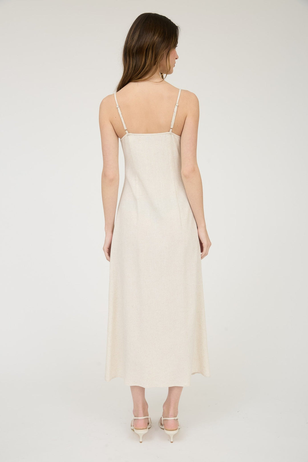 beige spaghetti strap dress Elegant Beige Spaghetti Strap Summer Beach Dress