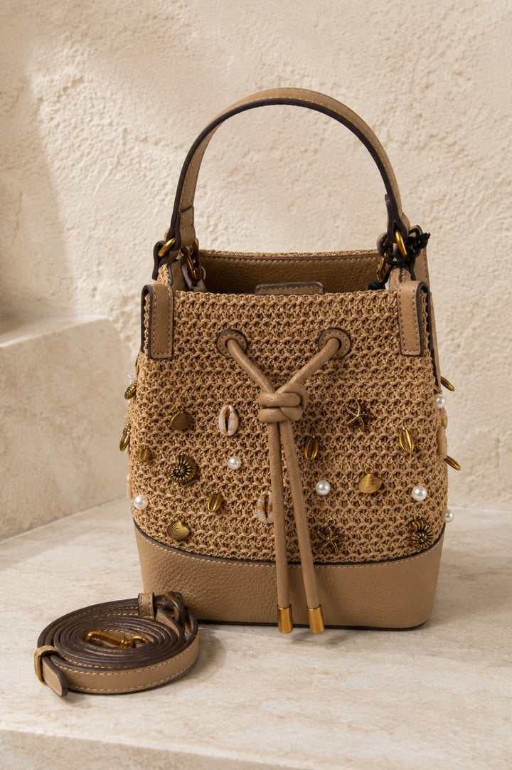 Steve Madden Shell Beaded Bucket Bag - STYLED BY ALX COUTUREhandbags