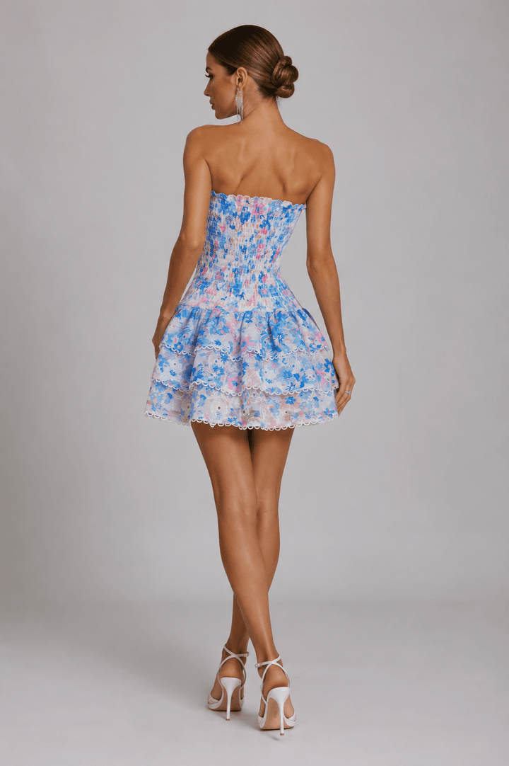 Strapless Embroidered Lace Dress - STYLED BY ALX COUTUREDresses