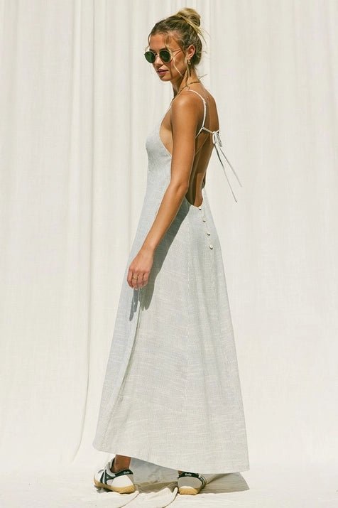 Striped Linen Maxi Dress Striped Linen Maxi Dress