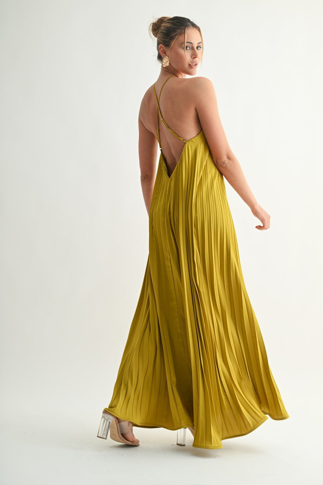 Sun Ripple Pleated Maxi Dress STYLED BY ALX COUTURE Sun Ripple Pleated Maxi Dress STYLED BY ALX COUTURE