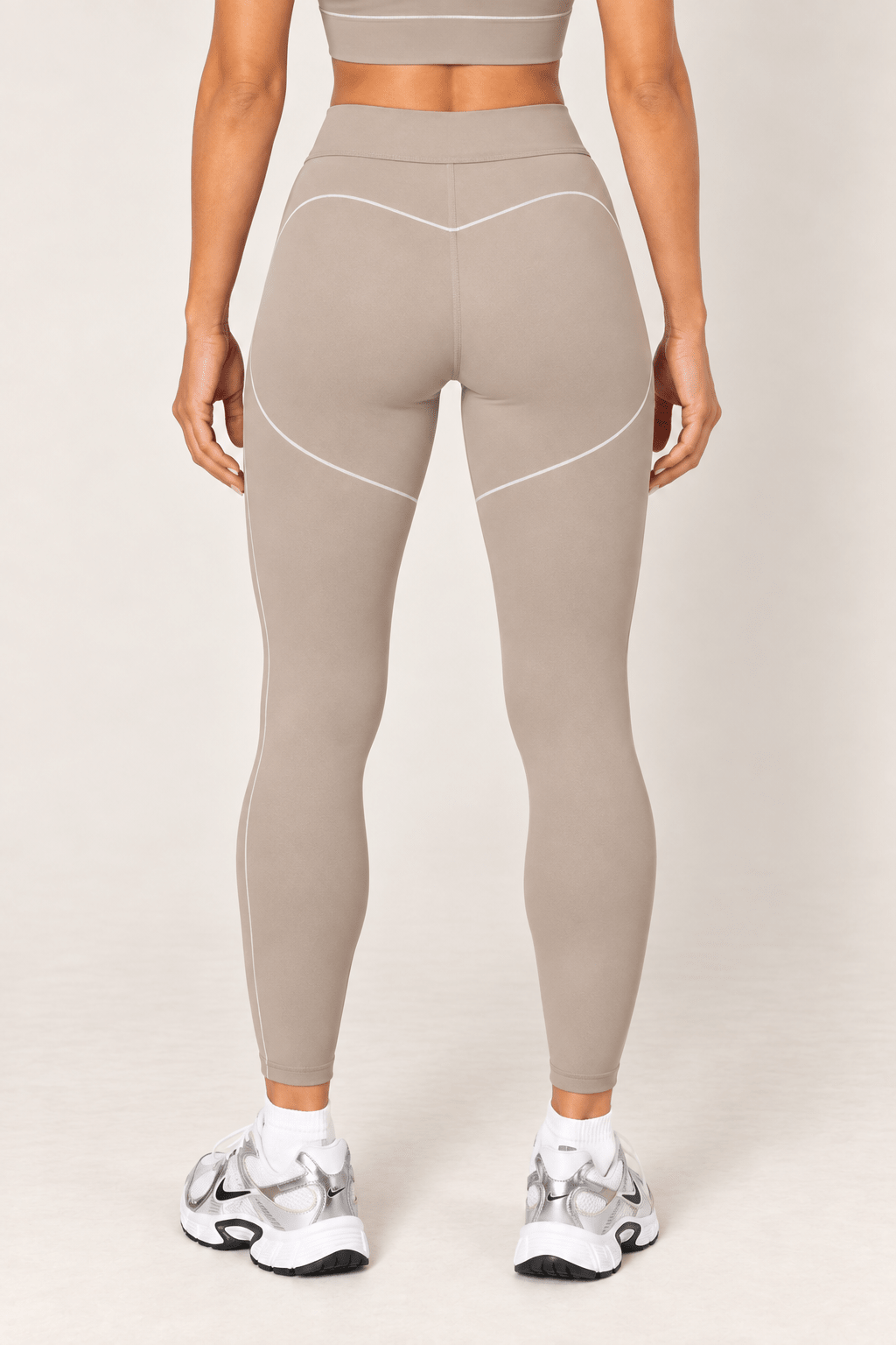 Taupe High Rise Contour Leggings - STYLED BY ALX COUTURELeggings