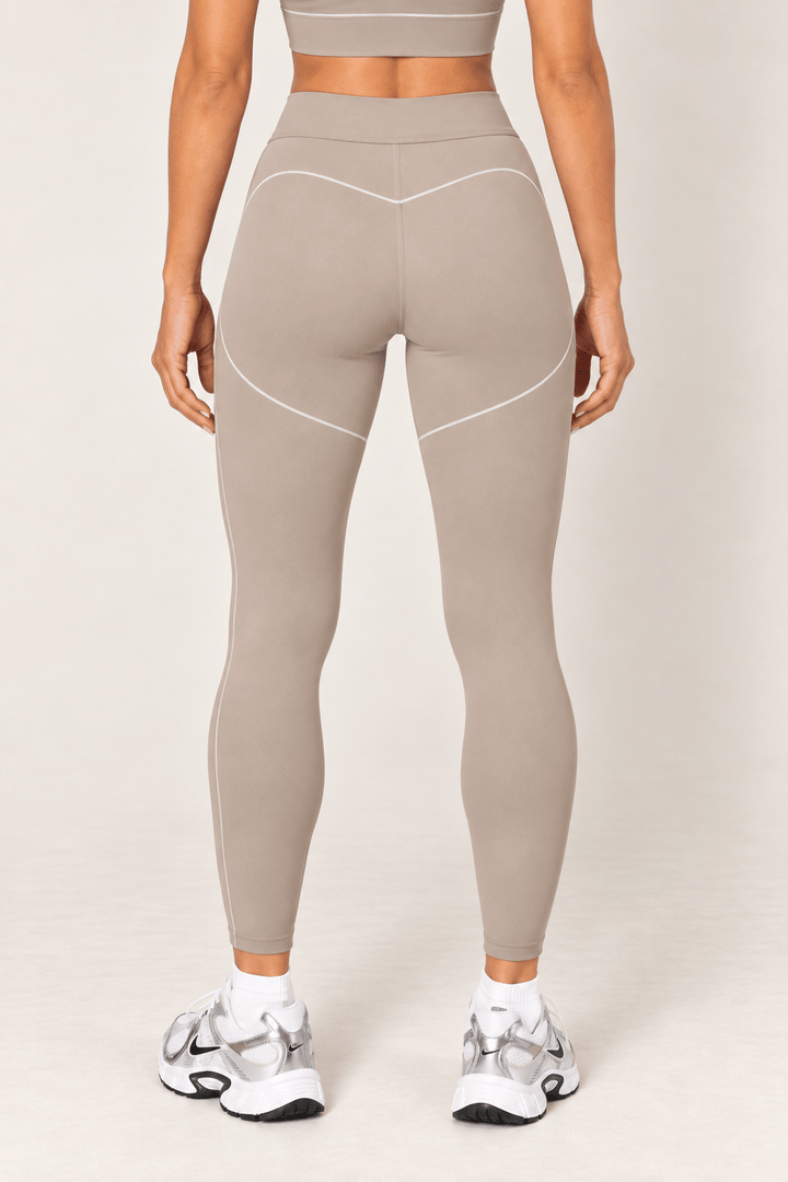 Taupe High Rise Contour Leggings - STYLED BY ALX COUTURELeggings