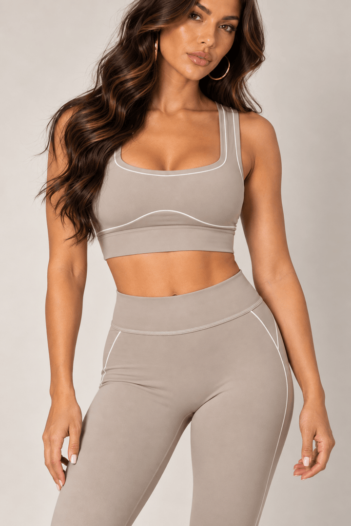 Taupe High Rise Contour Leggings - STYLED BY ALX COUTURELeggings