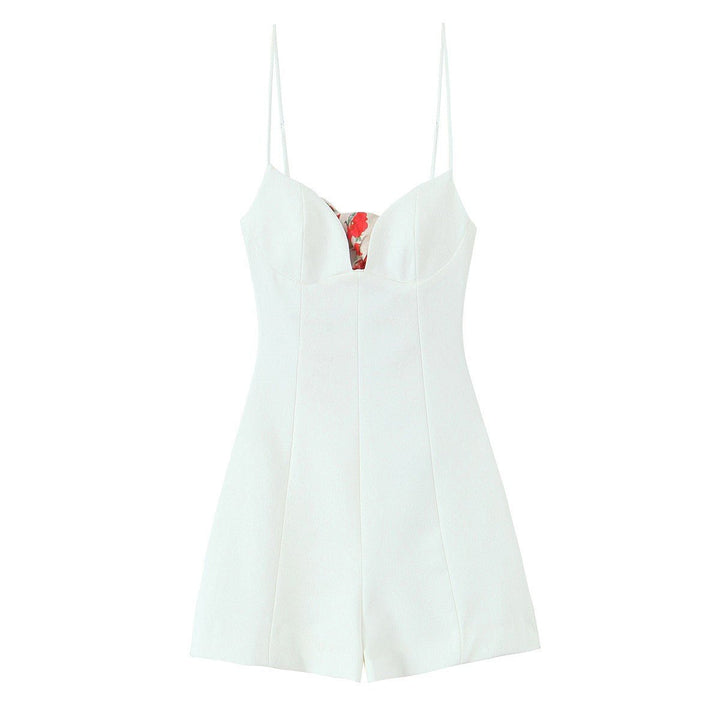 Thin Scarf With Open Design Short Jumpsuit - STYLED BY ALX COUTUREJumpsuits & Rompers