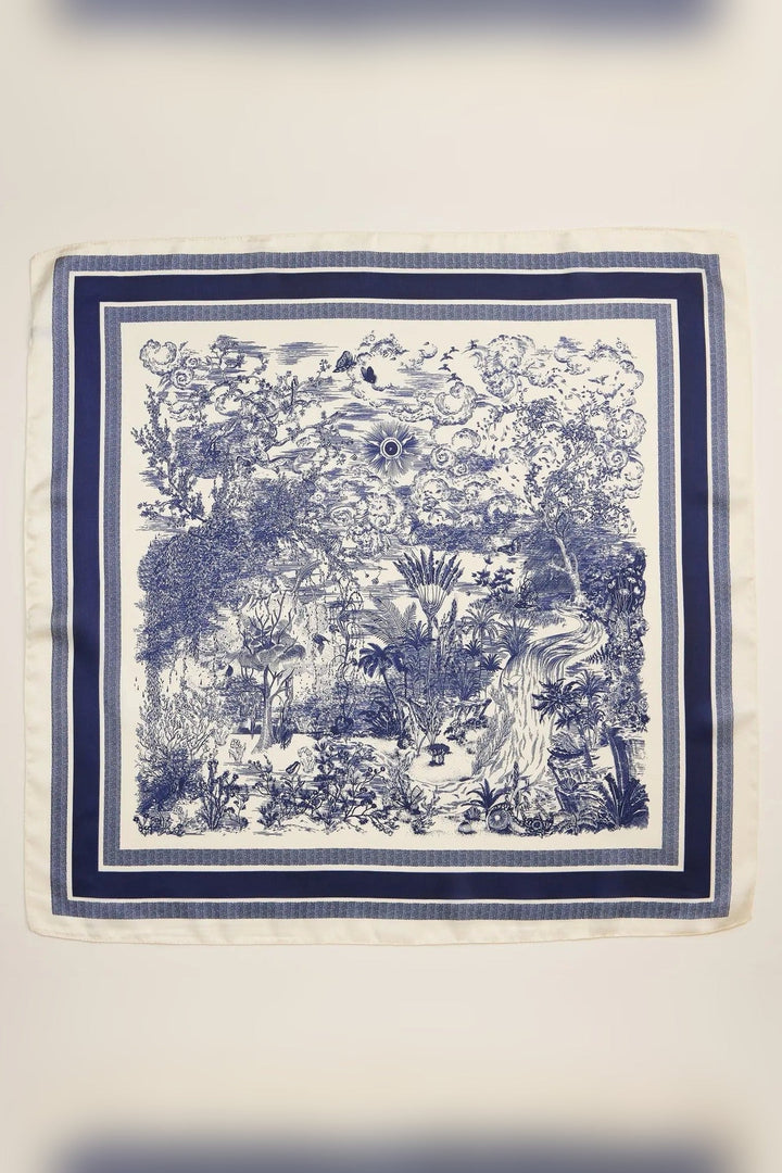 Toile Print Silk Scarf - STYLED BY ALX COUTUREApparel &amp; Accessories