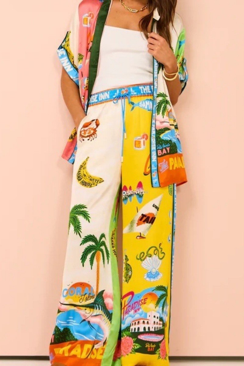 Vacation Printed Short - sleeve Pant Set - STYLED BY ALX COUTUREOutfit Sets