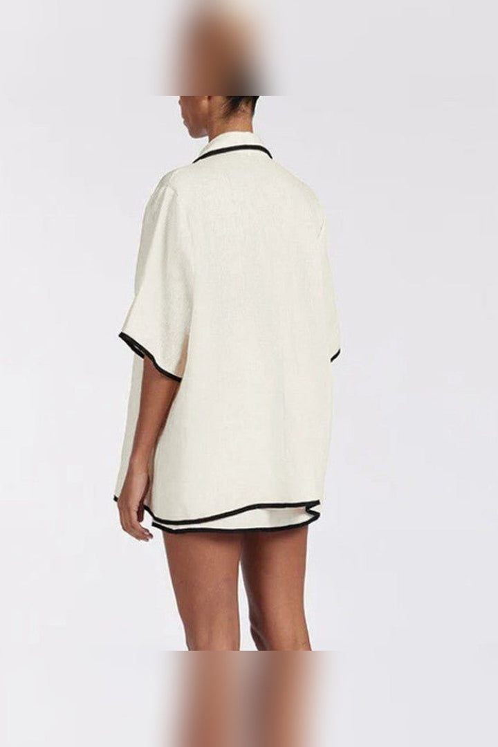 White Black Skirt Set - STYLED BY ALX COUTUREOutfit Sets