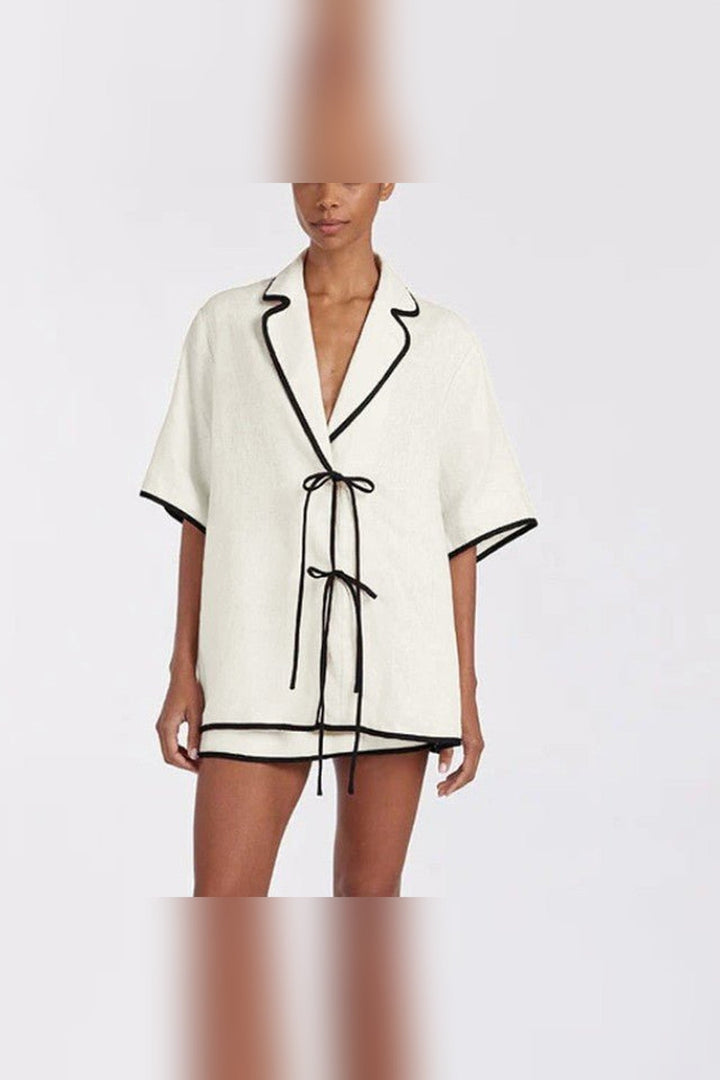 White Black Skirt Set - STYLED BY ALX COUTUREOutfit Sets