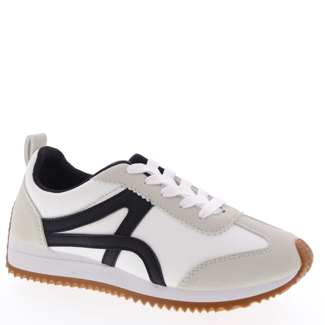 White & Black Stripe Sneakers - STYLED BY ALX COUTURESHOES