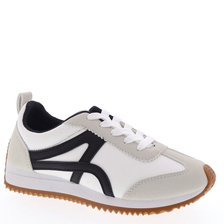 White & Black Stripe Sneakers - STYLED BY ALX COUTURESHOES