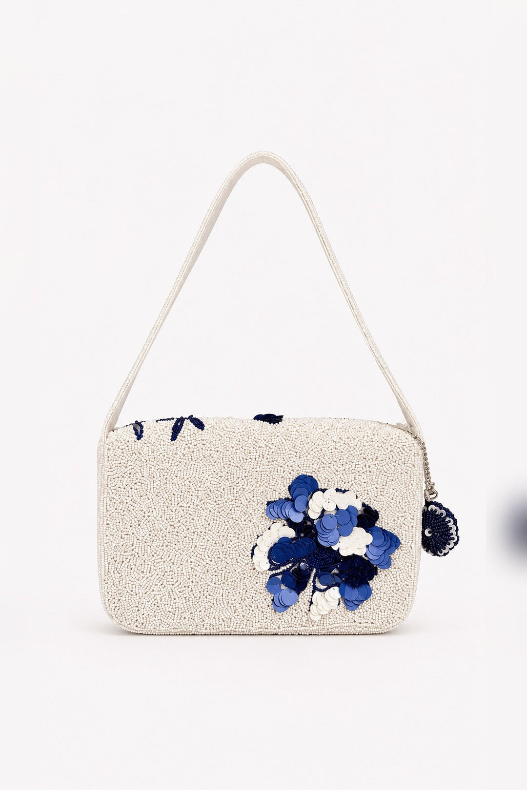 White Blue Mykonos Shoulder Bag - STYLED BY ALX COUTUREHandbags