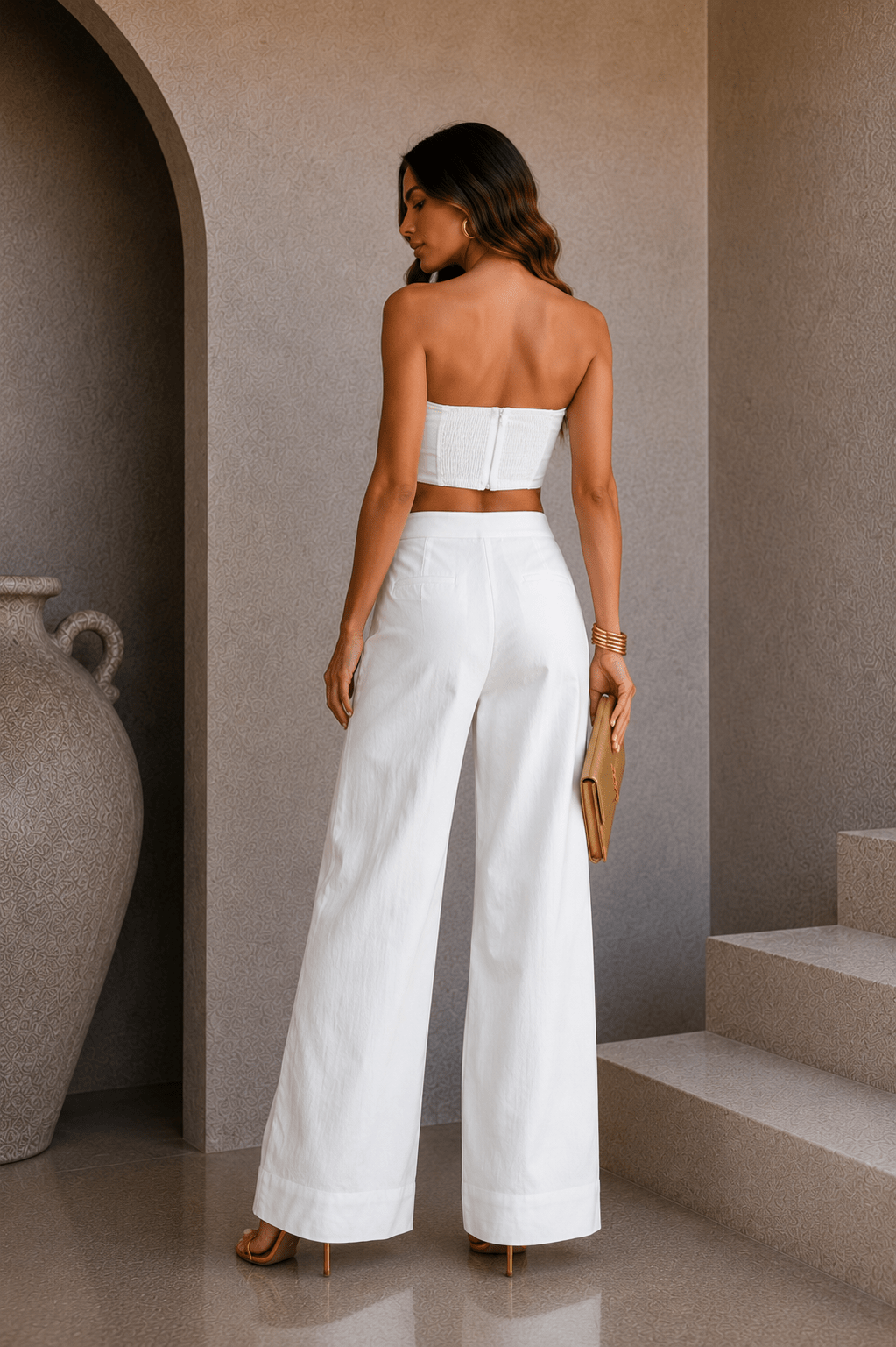 White Bow Pant Set - STYLED BY ALX COUTUREOutfit Sets