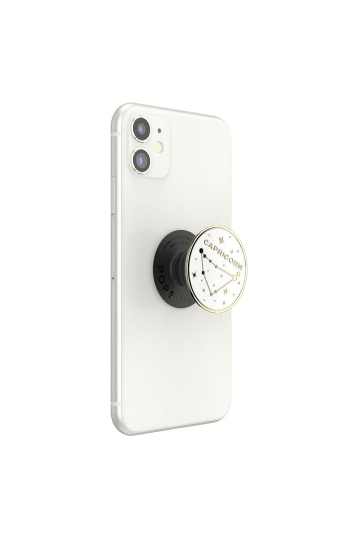 White &amp; Gold Capricorn Popsocket Phone Grip - STYLED BY ALX COUTUREACCESSORIES