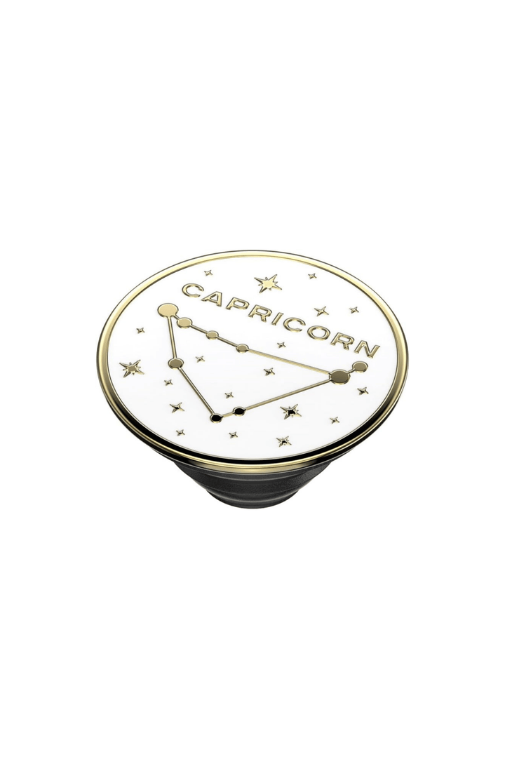 White &amp; Gold Capricorn Popsocket Phone Grip - STYLED BY ALX COUTUREACCESSORIES