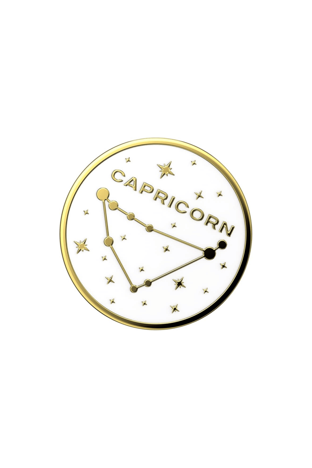 White & Gold Capricorn Popsocket Phone Grip - STYLED BY ALX COUTUREACCESSORIES